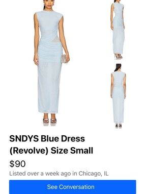 SNDYS x REVOLVE Lorelai Maxi Dress in Blue